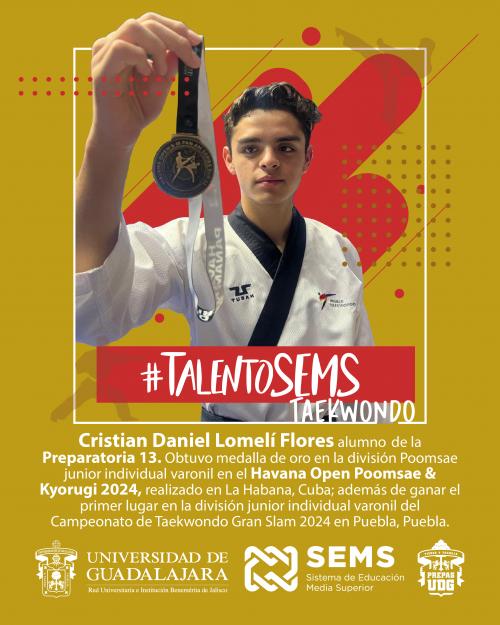 Alumno de la Preparatoria trece obtuvo medalla de oro